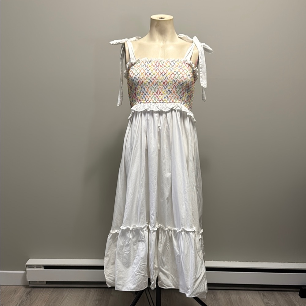 Source Unknown White Midi Dress